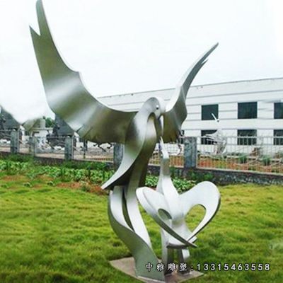动物鸽子不锈钢雕塑