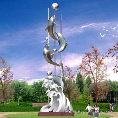 不锈钢戏球海豚