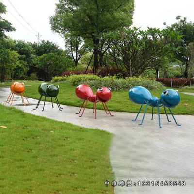 彩色蚂蚁不锈钢雕塑