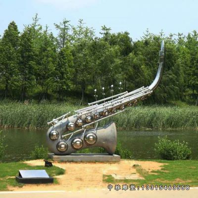 不锈钢乐器萨克斯雕塑