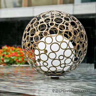 不锈钢广场圆球摆件