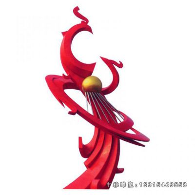 不锈钢抽象凤凰雕塑