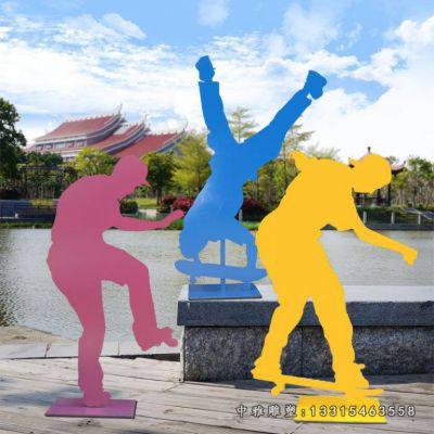 滑板运动不锈钢人物雕塑