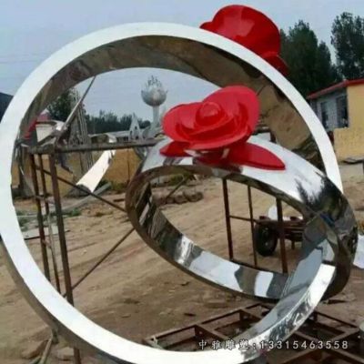 公园戒指不锈钢雕塑