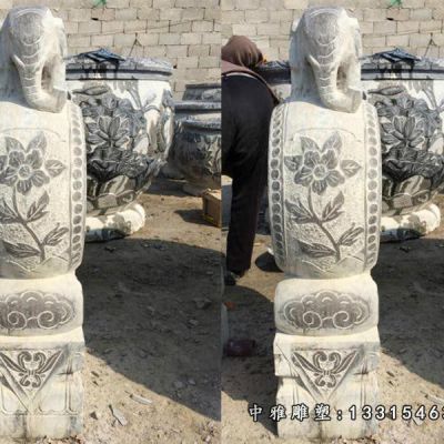 宅门石雕动物抱鼓石