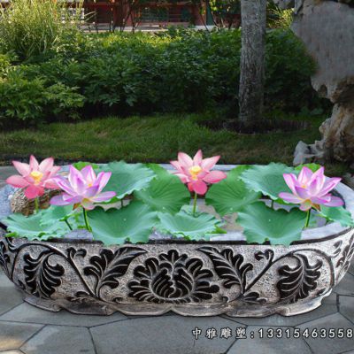 仿古水缸石雕雕塑