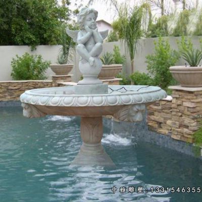 石雕小区人物喷泉