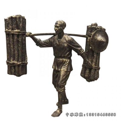 商业街民俗人物铜雕