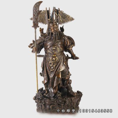 持刀关公铜雕雕塑
