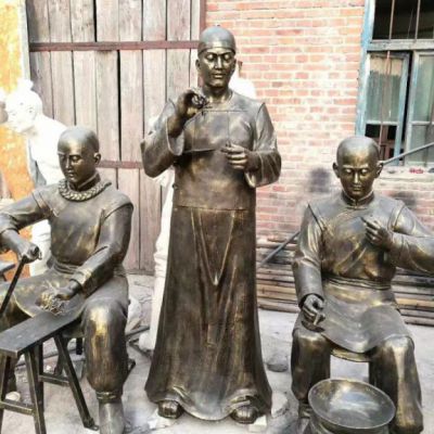 古代人物铜雕雕塑