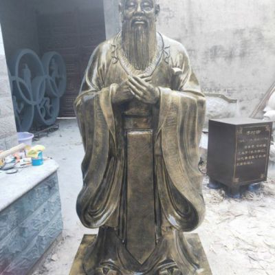 校园孔子铜雕雕塑