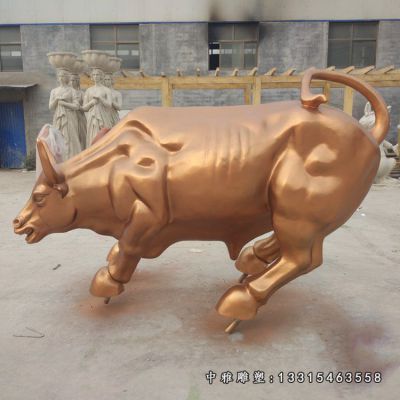铜雕开荒牛雕塑