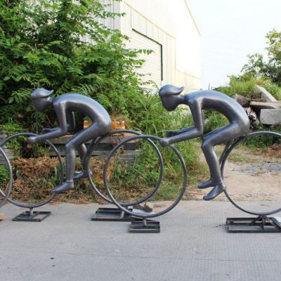 铜雕骑行人物雕塑