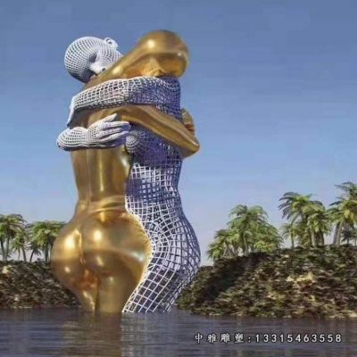 抽象不锈钢人物雕塑