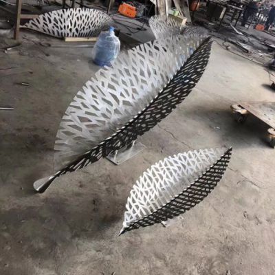 树叶不锈钢景观雕塑
