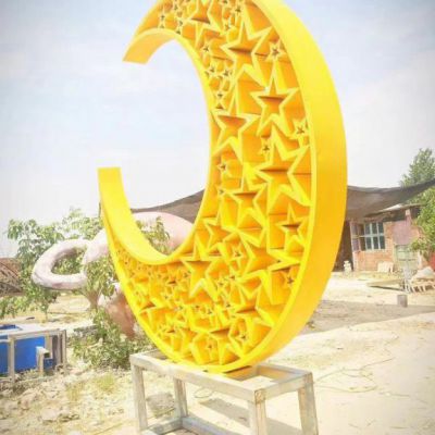 月亮景观不锈钢雕塑