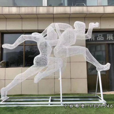 不锈钢镂空跨栏人物