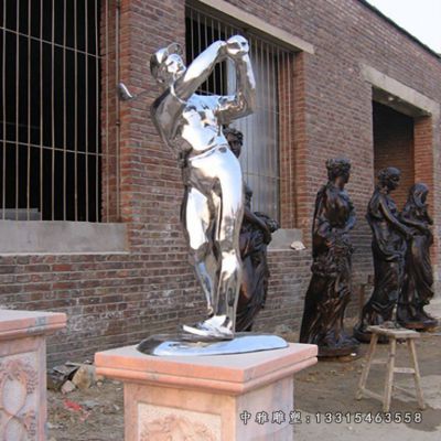 运动不锈钢高尔夫球人物