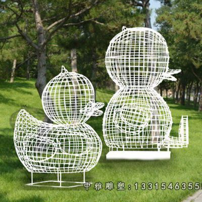 不锈钢公园鸭子