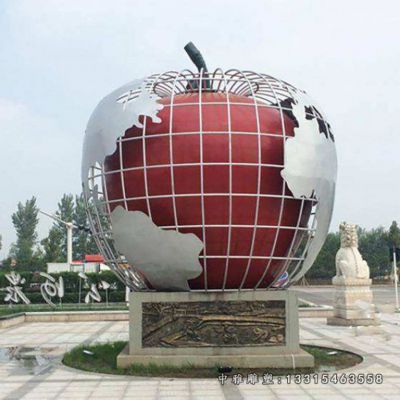 苹果不锈钢雕塑