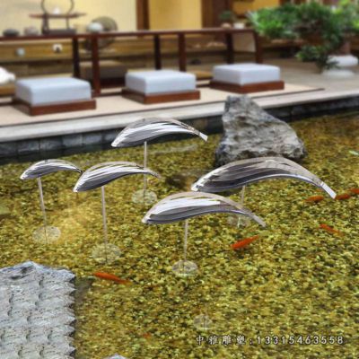 不锈钢抽象鱼雕塑