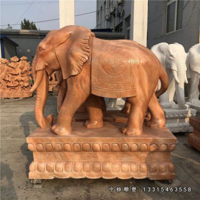 吉祥如意大象石雕雕塑