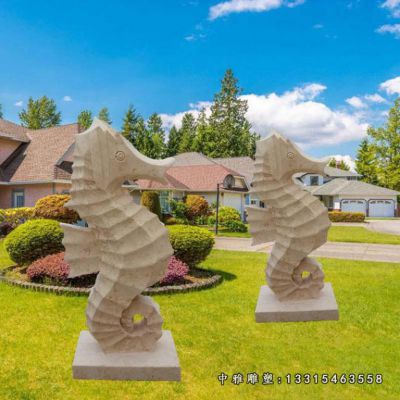 海马动物石雕雕塑