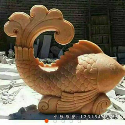 公园石雕鱼雕塑