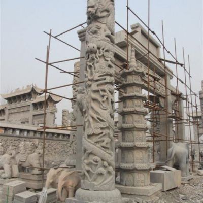 景观龙柱石雕雕塑