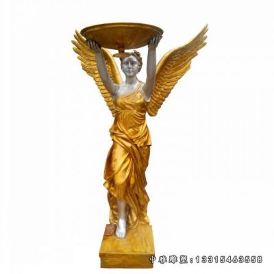铜雕广场西方天使
