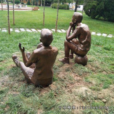 广场儿童铜雕
