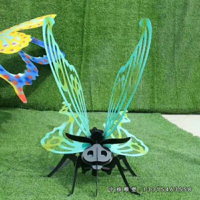动物蝴蝶不锈钢雕塑