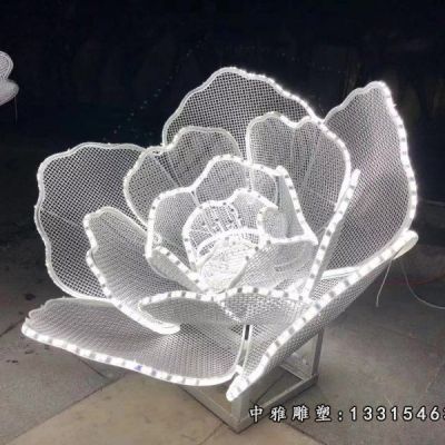 花朵景观不锈钢雕塑