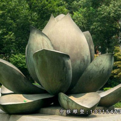 不锈钢仿真荷花雕塑