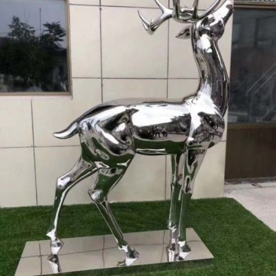 不锈钢小鹿雕塑