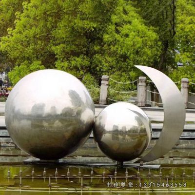 不锈钢葫芦景观雕塑