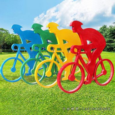 不锈钢抽象赛车人物