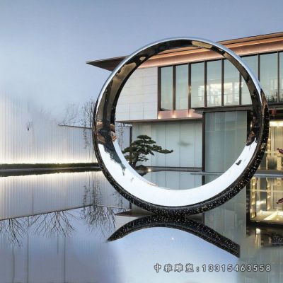 广场月亮不锈钢雕塑