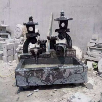 石雕庭院流水池