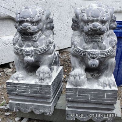 踩球狮子石雕雕塑