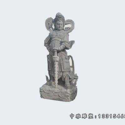 武财神关公石雕雕塑