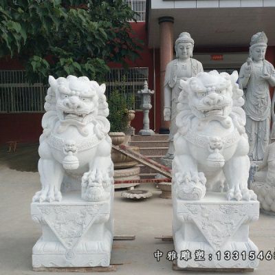 门口狮子石雕雕塑