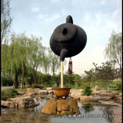 茶壶景观铜雕
