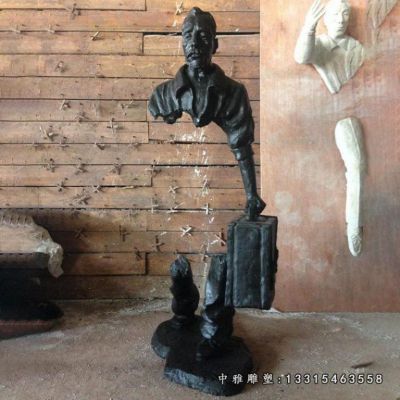 铜雕抽象人物雕塑
