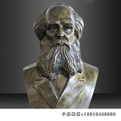 铜雕西方人物达尔文