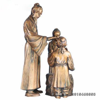 铜雕孔融让梨人物