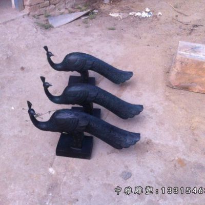 公园孔雀铜雕雕塑