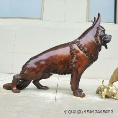 铜雕看门狗雕塑