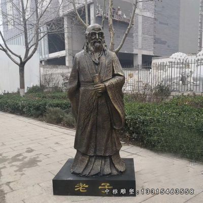 铜雕校园老子