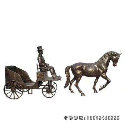 广场西方铜雕人物